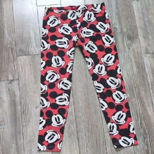 5/$25 H&M Disney Red and Black Mickey Mouse Leggings S